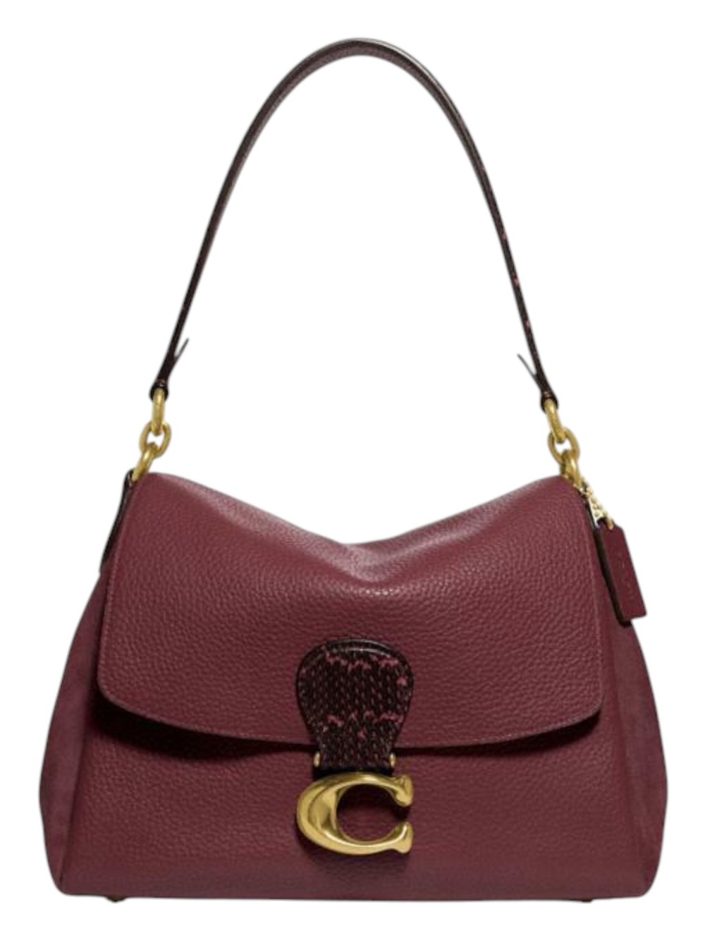 Coach May Shoulder Bag With Snakeskin Detail